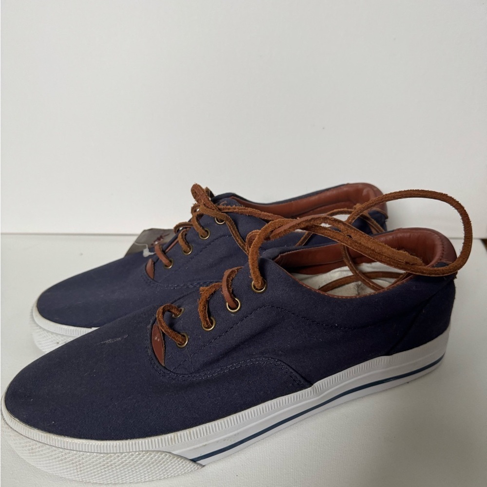 Lauren Ralph Lauren Men's Sneakers in Navy and Tan